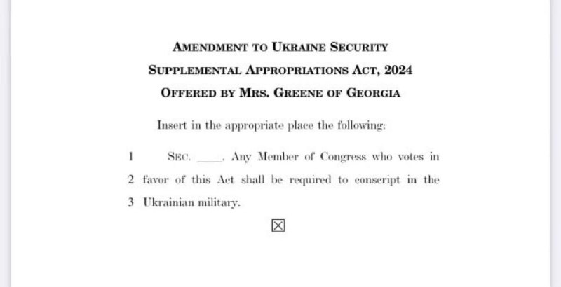🇺🇸 „Trollem“ dne je kongresmanka Marjorie Taylor Greene, která k návrhu o pomoci Ukrajin...